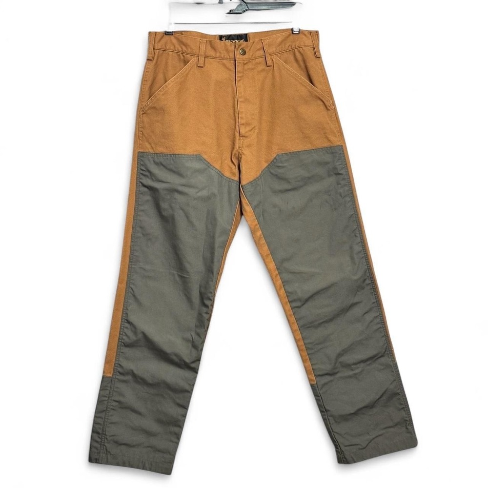 Browning Upland Hunting Pants Men's 32x32 Brown Olive Brush Guard Chore Work